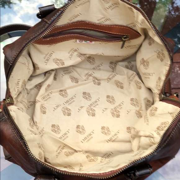 (SOLD) I Medici Crossbody/Satchel Italian Leather - Picture 7 of 7